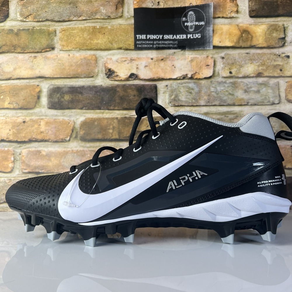 Mens 12 - Nike Alpha Menace 4 Varsity Football Cleats Black White FN0027-001